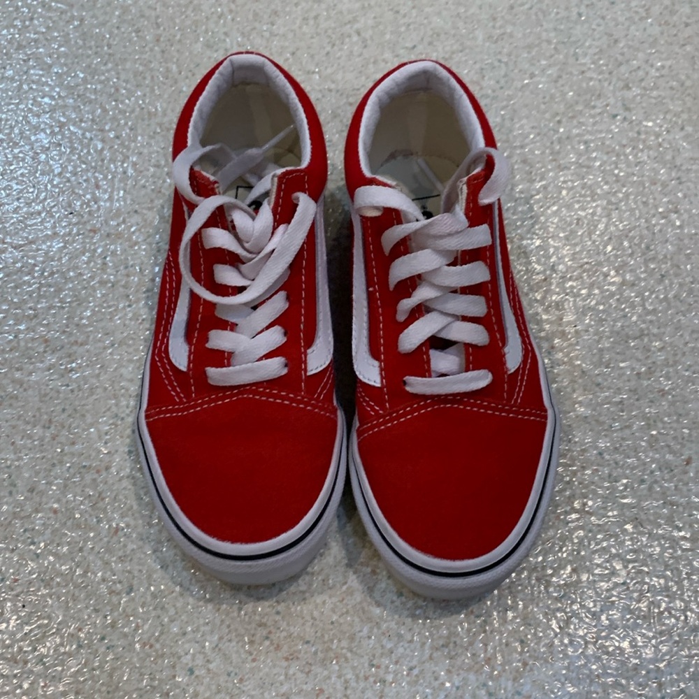 Vans kids red sneakers